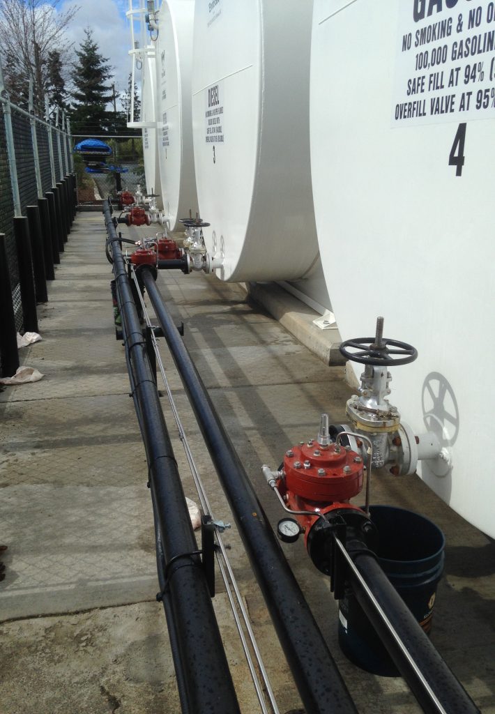 Válvulas instaladas en un Diesel / Gasolina Barge el cargamento Sistema